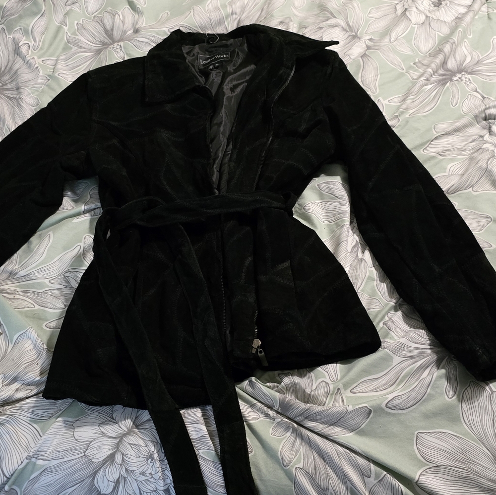 Leather Works Suede Patchwork Jacket